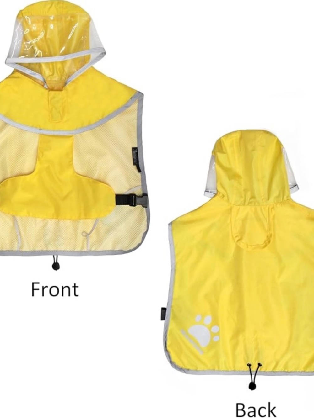 MAMORE Dog Raincoat XXL Waterproof Yellow Hooded Reflective Poncho NWOT - Picture 3 of 16